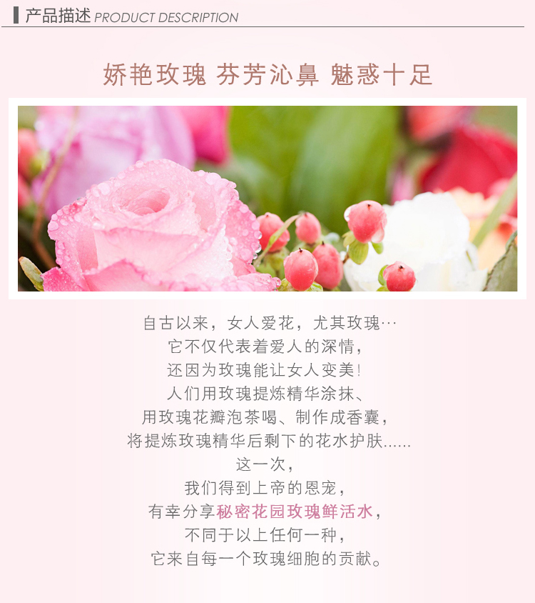 秘密花園玫瑰鮮活水
